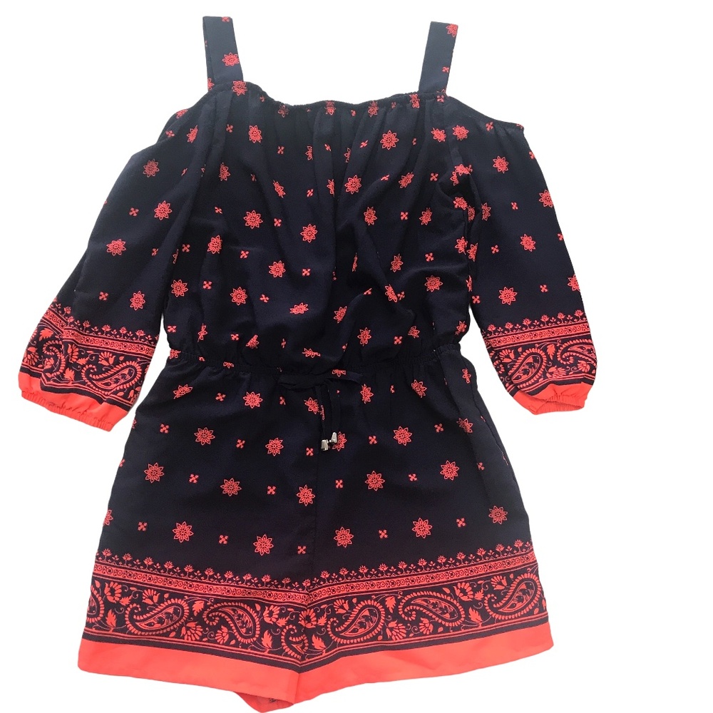My Michelle Girl Cold Shoulder Romper  Size Large